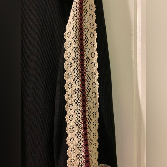 crocheted fair isle mock neck tee X-large NWT - Picture 6 of 9